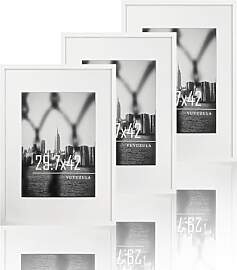 VUVUZULA Bilderrahmen A3 Weiss 30x42cm 3er Set