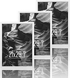 VUVUZULA Bilderrahmen A4 Weiss Holz 3er Set