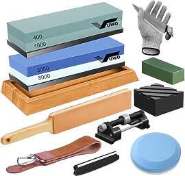 vuwo Professionelle Schleifstein Set für Messer - 