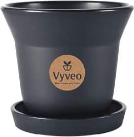 Vyveo - Blumentopf Aalta mit Untersetzer - 15x13 - 