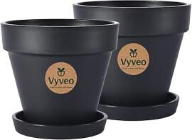 Vyveo - Blumentopf Oslo mit Untersetzer - 2er-Set