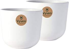Vyveo - Blumentopf Soren - 2er-Set - 19x17 - Weiß 