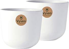 Vyveo - Blumentopf Soren - 2er-Set - 25x22 - Weiß 