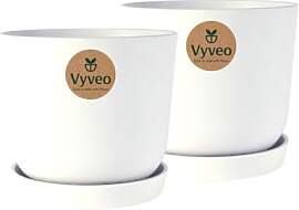 Vyveo - Blumentopf Soren mit Untersetzer - 2er-Set 