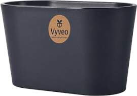 Vyveo - Blumentopf Varda - 22x12x13 - Schwarz -
