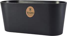 Vyveo - Blumentopf Varda - 32x13x14 - Schwarz -