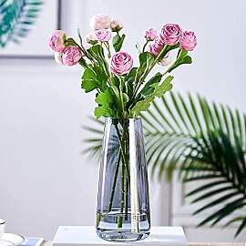 Vzmiza Grau Glas Vase - Vasen Deko Für Moderne