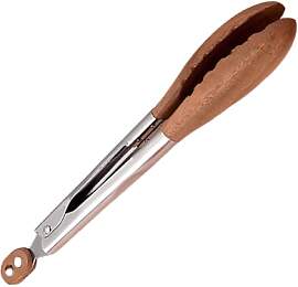 VZU 30cm Küchenzange aus Edelstahl und Holz,