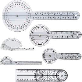 VZU 6 Stück Goniometer, Winkelmesser 360°