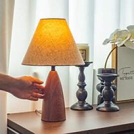Wabi Sabi LED Massivholz Tischleuchte Nordisch