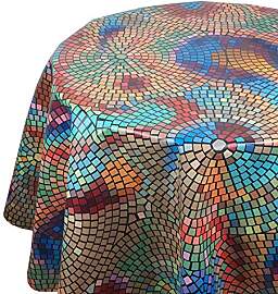 Wachstuchtischdecke Gartentischdecke, Mosaik Bunt
