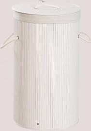 Wäschekorb Aus Bambus Irma Weiss - Sklum