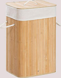 Wäschekorb Aus Bambus Laia ↔︎ 40 Cm - Sklum