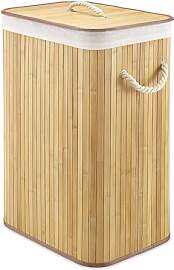 Wäschekorb aus Bambus mit Deckel, 72 Liter –
