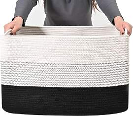 Wäschekorb geflochten aus Baumwolle