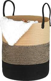 Wäschekorb Geflochten aus Baumwolle, 66L