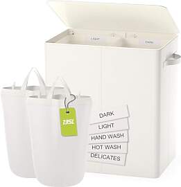 Wäschekorb Mit Deckel, 135L Extra Große