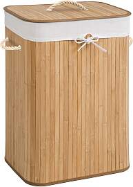 Wäschekorb mit Wäschesack eckig - 72 L, beige