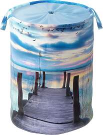 Wäschekorb SANILO "Sunset", blau,