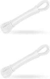 Wäscheleine 20 Meter (2er Pack/Weiß) - Leine
