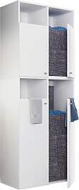 Wäscheschrank KLIDAS XXL Weiß ca. 81x184x39 cm