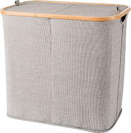 Wäschetruhe MÖVE, grau, B:54cm H:50cm T:33cm,