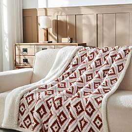 Wajade Böhmische Kuscheldecke Rhombus Flauschige