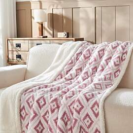 Wajade Böhmische Kuscheldecke Rhombus Flauschige