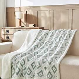 Wajade Böhmische Kuscheldecke Rhombus Flauschige