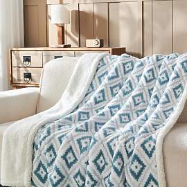 Wajade Böhmische Kuscheldecke Rhombus Flauschige