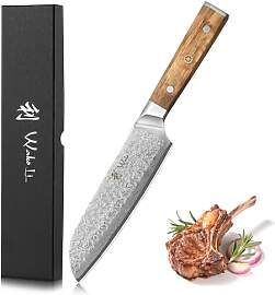 Wakoli Oribu Santoku Messer aus echtem Damaststahl 
