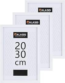 Walasis Bilderrahmen 20x30 Weiss Rahmen: 3er Set