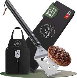 Waldstrom® 6-in-1 Grillspachtel Multitool I Grill 