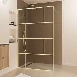 Walk-in-Dusche MARWELL "Bricks Gold",
