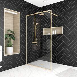 Walk-in-Dusche MARWELL "Golden Frame",
