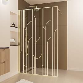 Walk-in-Dusche MARWELL "Nouveau", gold