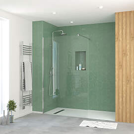 Walk-in-Dusche MARWELL, silber, B:120cm H:195cm