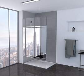 Walk-in-Dusche MARWELL, silber, B:120cm H:200cm