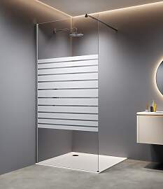 Walk-in-Dusche WELLTIME, silberfarben, mit