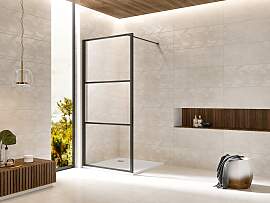 Walk-in-Dusche WELLTIME "Walk In Black Blocks 