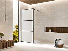 Walk-in-Dusche WELLTIME "Walk In Black Blocks 