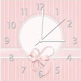 Wallario Design-Wanduhr Geschenkkarte, Bänder,