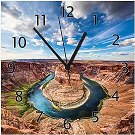 Wallario Design-Wanduhr Grand Canyon aus Glas,