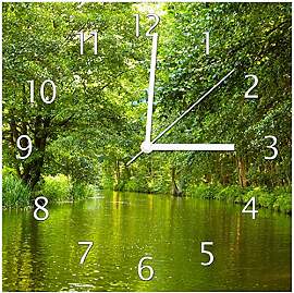 Wallario Design-Wanduhr Spreewald in Brandenburg
