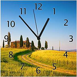 Wallario Design-Wanduhr Villa in der Toskana aus