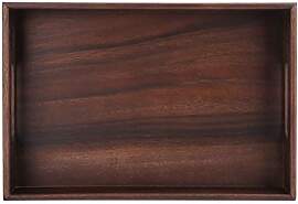 Walnuss-Tablett Holz-Serviertablett, Einfaches