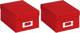 walther design Aufbewahrungsboxen rot 10 x 15 cm