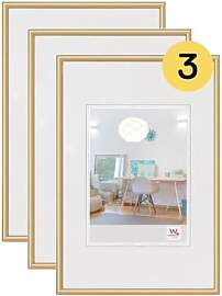 walther design Bilderrahmen gold 20 x 30 cm 3er