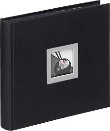 walther design Fotoalbum schwarz 26 x 26 cm Leinen 