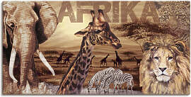 Wandbild ARTLAND "Afrika", braun (farbe